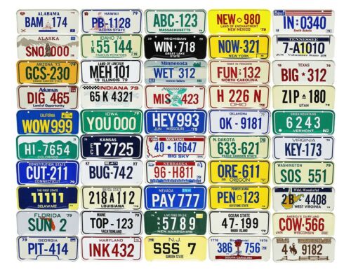 🚲 Collectible Mini License Plates - Vtg. 1979 Cereal Prize Bike Tags 🚲   - Picture 1 of 108