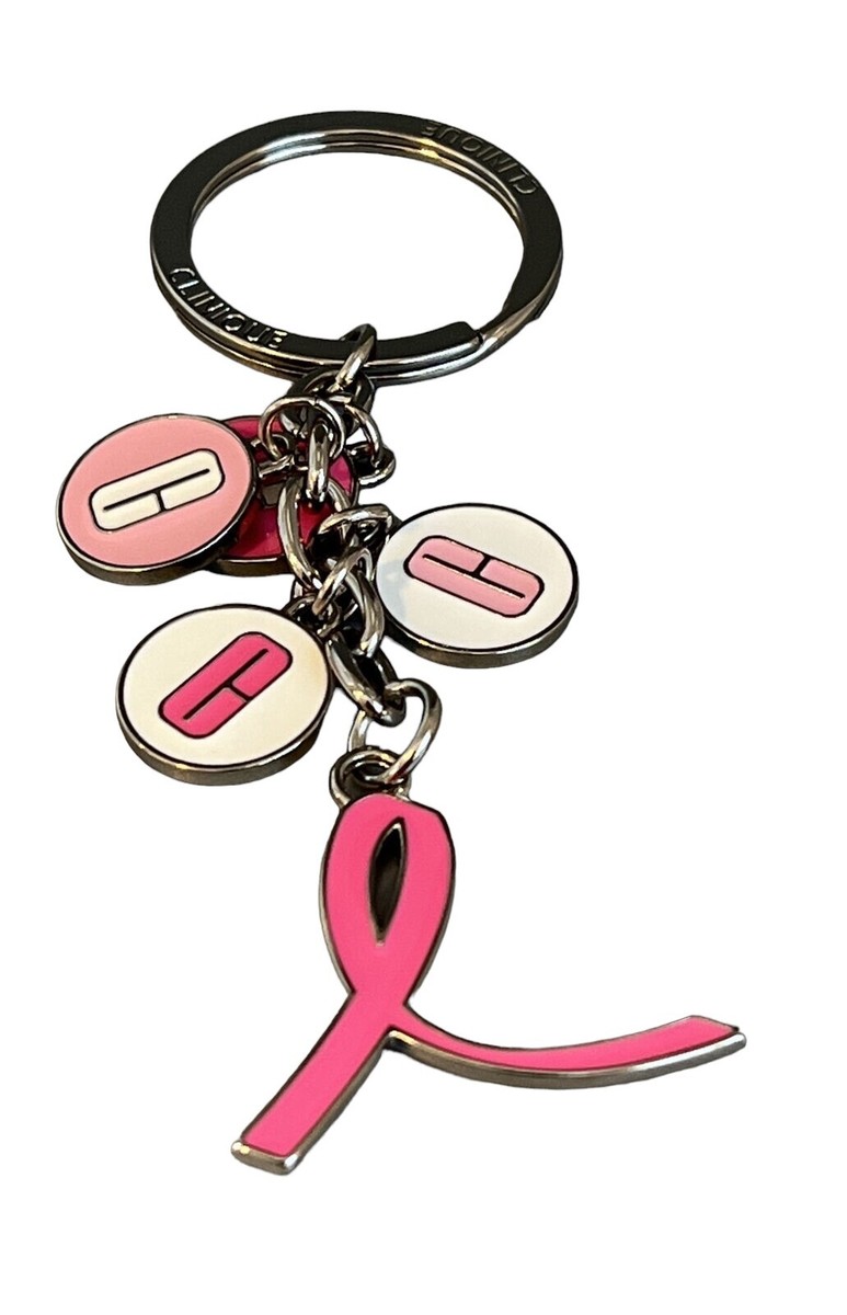 CLINIQUE BREAST CANCER AWARENESS KEYCHAIN W/ORGANZA GIFT BAG - Main Image
