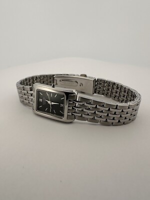 Citizen Ej5850-57e Black Dial Stainless Steel Rectangle
