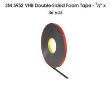 3M VHB #5952 Double-sided Acrylic Foam Tape Automotive 1/2" x 36 Yards/108 Feet