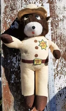 Vintage RARE ETone International Inc. 1978 Smokey the Sheriff 18" Plush Doll