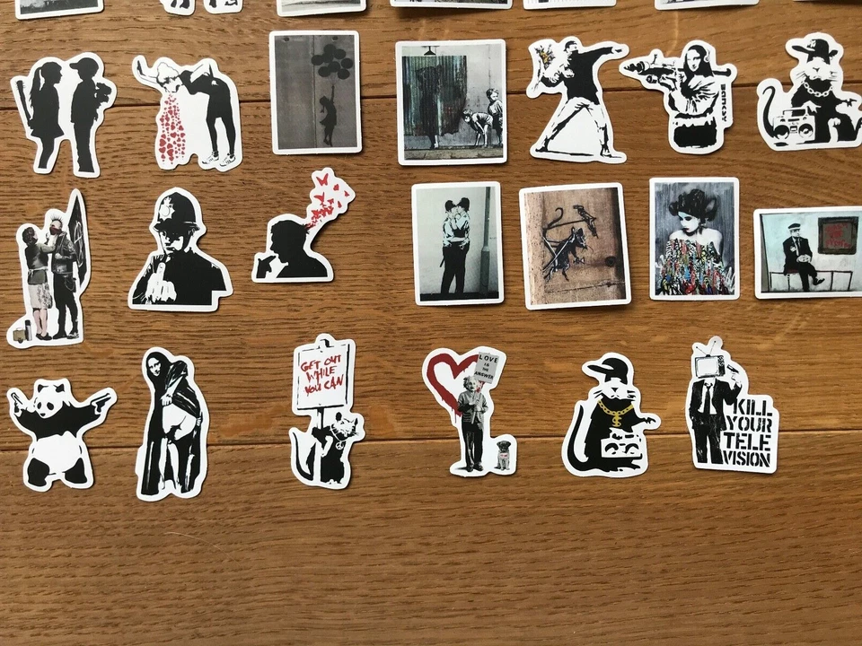 BANKSY Aufklebersammlung 67 Stück - seine besten Werke- - Bild 4 von 4