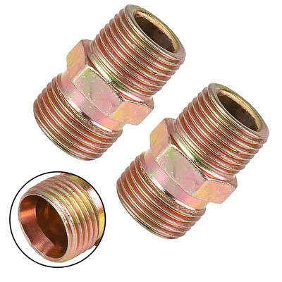 Adapter Auto & LKW Teile 29x18mm 2PCS/2PACK Bronze-Ton Schlauchverschraubung