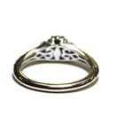 14k white gold .48ct SI1-2 H halo round diamond cluster engagement ring 3g 7.5 — photo 5