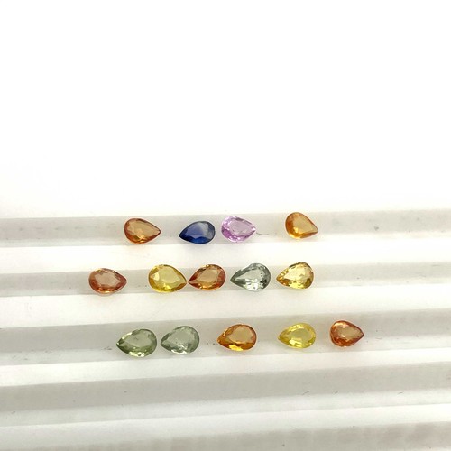 100 Saphirs Naturels Ronds 1mm - Multicolores, Non Traités, Pour Création De Bijoux