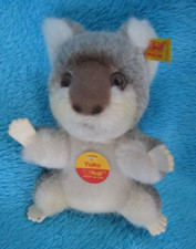 VINTAGE STEIFF TEDDY BEAR KOALA YUKU CHEST TAG EAR BUTTON PLUSH TOY 5" CUTE