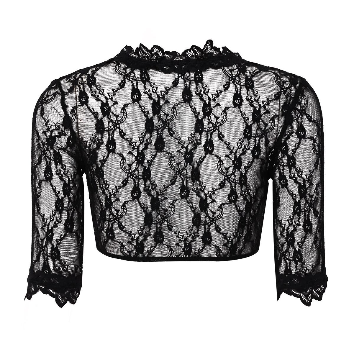 Sexy-women Crop Tops Lace Floral Mesh See Through Blouse T-shirts Lingerie