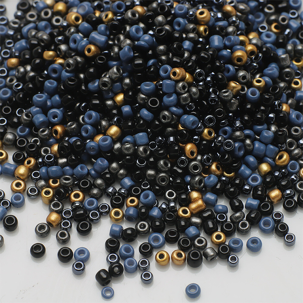 Hochwertig Rocaille Perlen MIX 800Stk DIY Schmuck Basteln Set bunt kleine Perlen