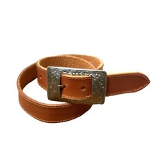 Vtg Express Campagnie Internationale Thin Leather Belt Women Medium Tarnished