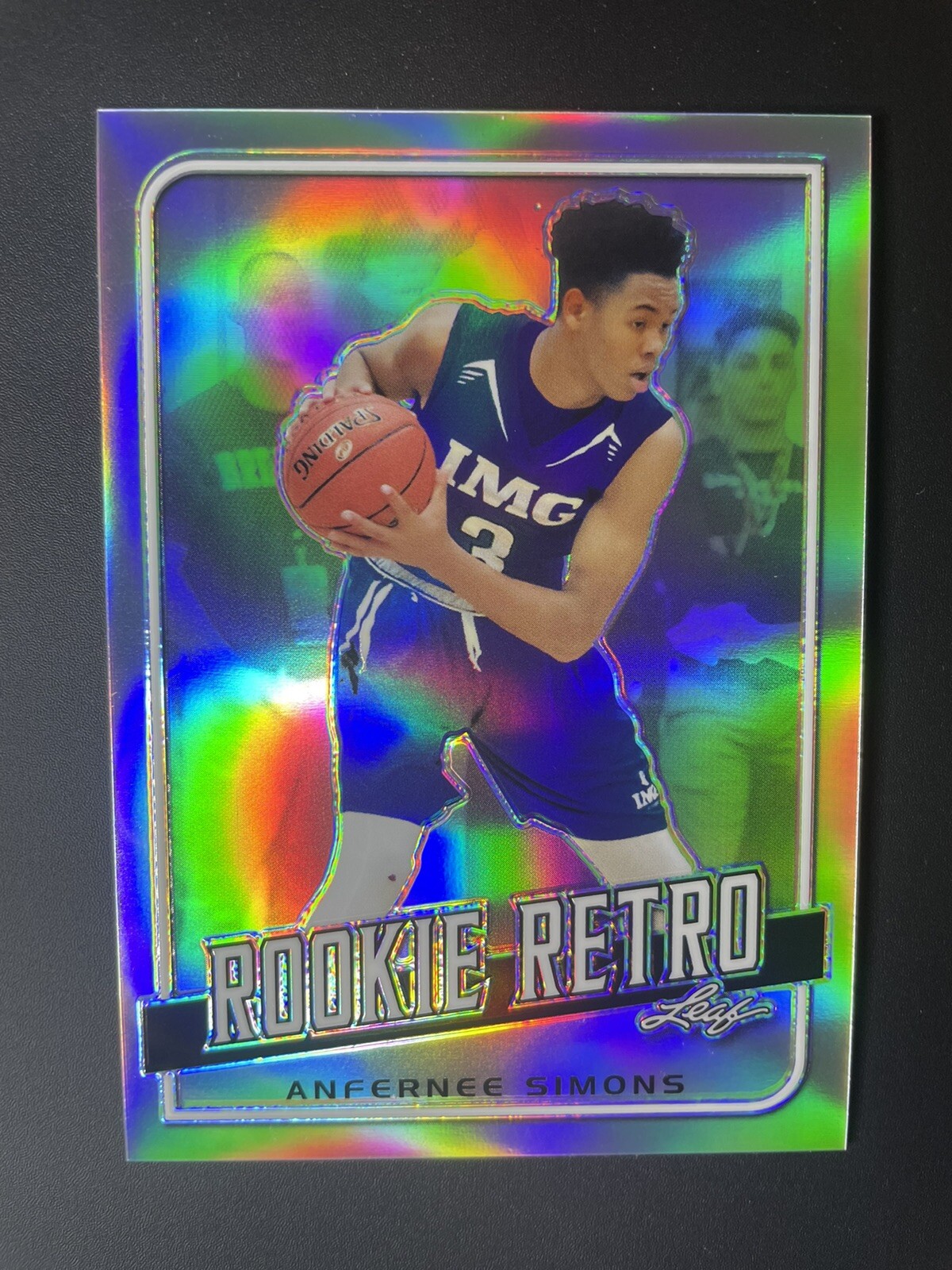2018 Leaf Rookie Retro Silver Prizm Anfernee Simons Portland Trailblazers RC