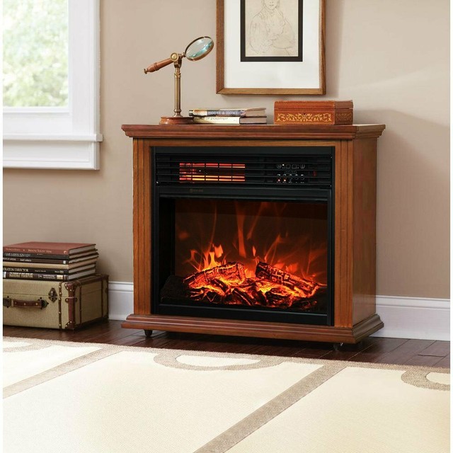 28 Electric Fireplace 1500w 3d Flame Embedded Insert Heater