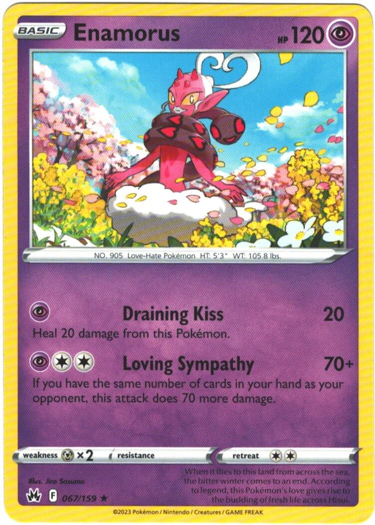 Enamorus 67/159 Crown Zenith Regular Rare Pokémon TCG