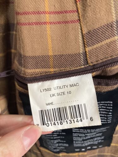BARBOUR WAXED UTILITY MAC Jacket - UK10 - Brown - Great Condition - Women’s - Picture 3 of 6