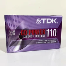 [NEW SEALED] TDK CD Power 110 High Bias Type II Blank Cassette Tape