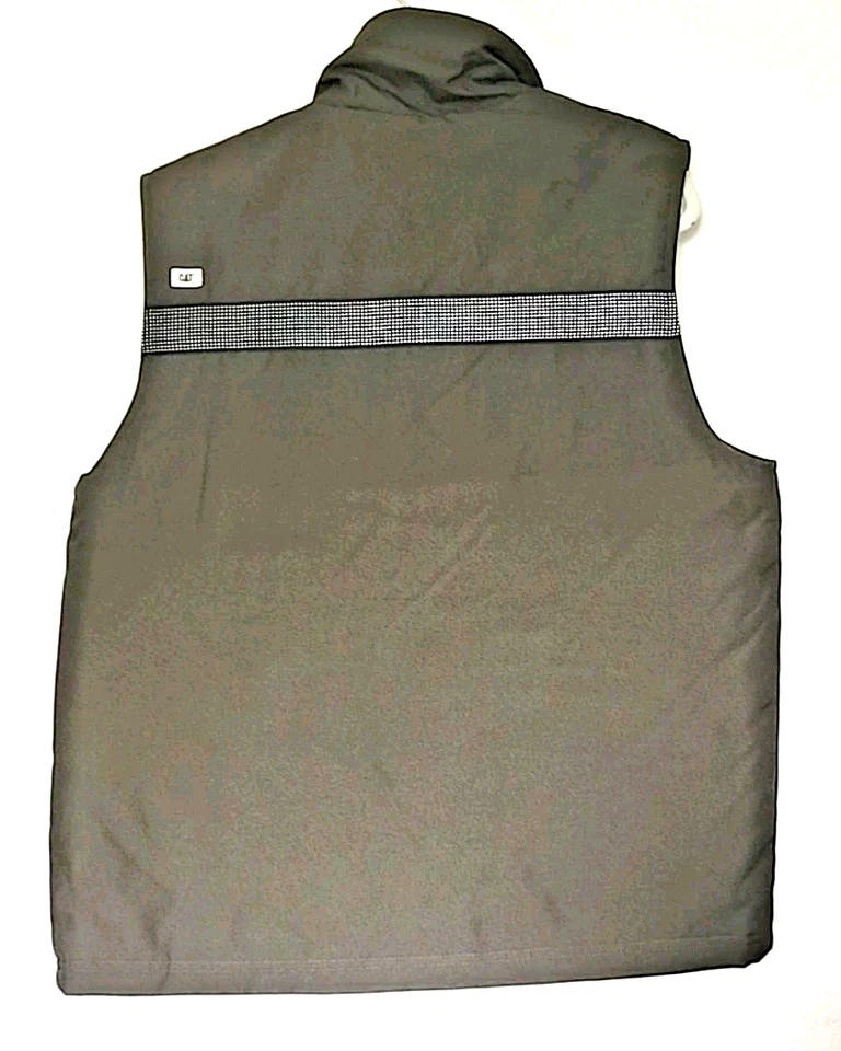 Водонепроницаемый мужской жилет общего назначения CAT WorkWear Instigator оливковый - XL - НОВЫЙ - Изображение 2 из 4