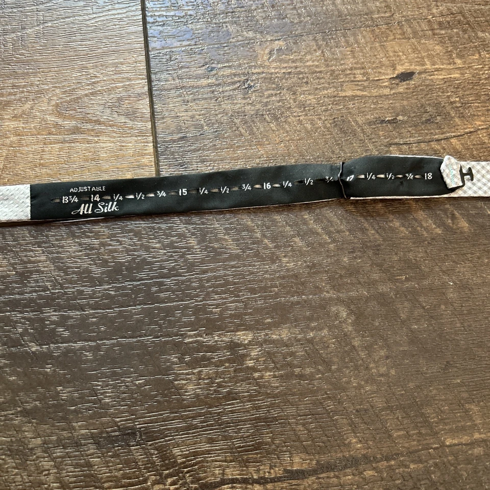 Pajarita ajustable Brooks Brothers 346 para hombre gris/marfil seda Foto 4 de 4