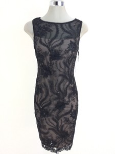Calvin Klein New Nwt Elegant Black Illusion Fl Sequin Dress Image Is Loading Calvin Klein New Nwt Elegant Black Illusion Fl