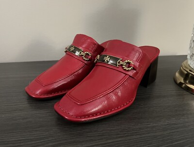 TORY BURCH PERRINE HEEL MULE SIZE 7.5 | eBay