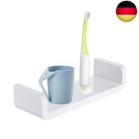 Weiß Badezimmer Wandregal Aus Kunststoff, Selbstklebende Badezimmer Regal Ohne B