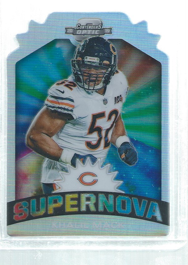 KHALIL MACK 2019 CONTENDERS OPTIC SUPERNOVA DIE CUT SILVER PRIZM
