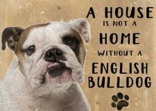 20cm metal English Bulldog A House not Home hanging sign novelty Dog lover gift