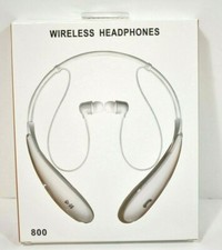 NEW 800 Wireless Bluetooth Music Headset White NIB