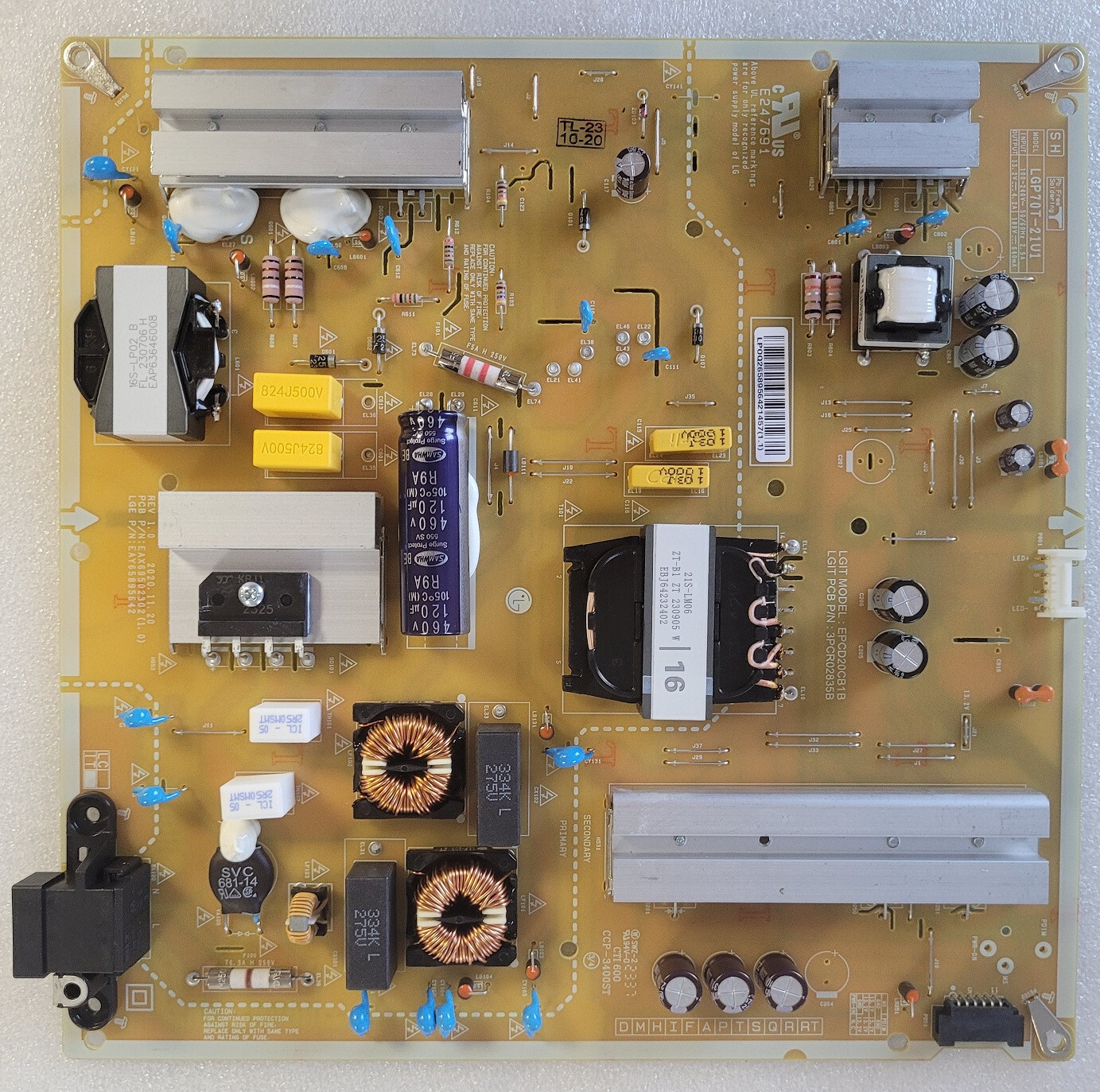 Platine alimentation LG EAY65895642 TV 70UP77006LB.BEUMLJP bloc secteur neuf