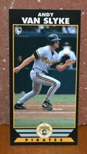 BASEBALL CARD RARE BOOKMARK ANDY VAN SLYKE PITTS. PIRATES COLLA COLLECTION