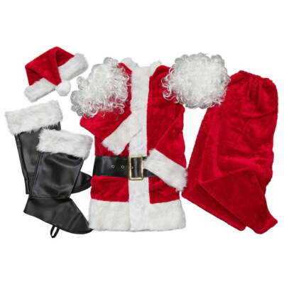 Holiday Time 7-Piece Santa Suit, One Size Fits Most | eBay