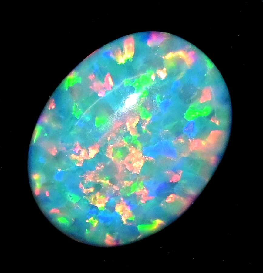 5.55 Ct Natural Ethiopian Fire Opal Certified Play of Color Untreated Gemstone