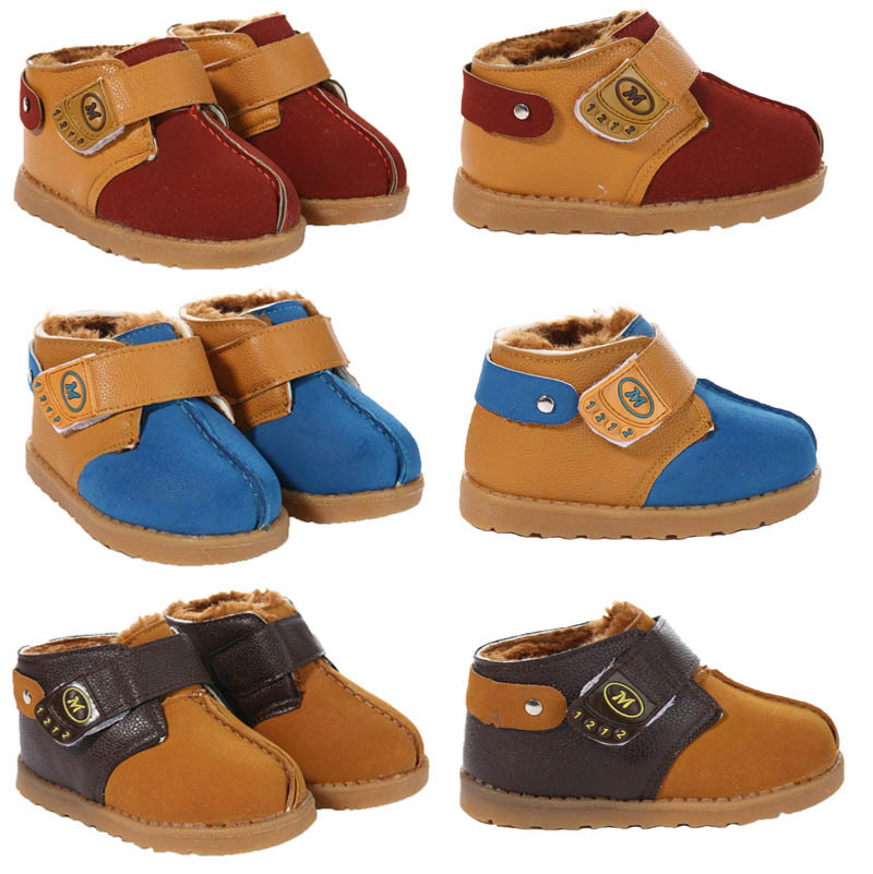 SAOLA STIVALI PANTOFOLE DA NEVE FODERATI IN PELLICCIA PER BAMBINI BAMBINE ADERENTI CALDA SUOLA ANTISCIVOLO TAGLIE