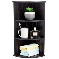 3 Tier Corner Shelf Unit Organiser Rack Bathroom Storage Shelves Display Stand