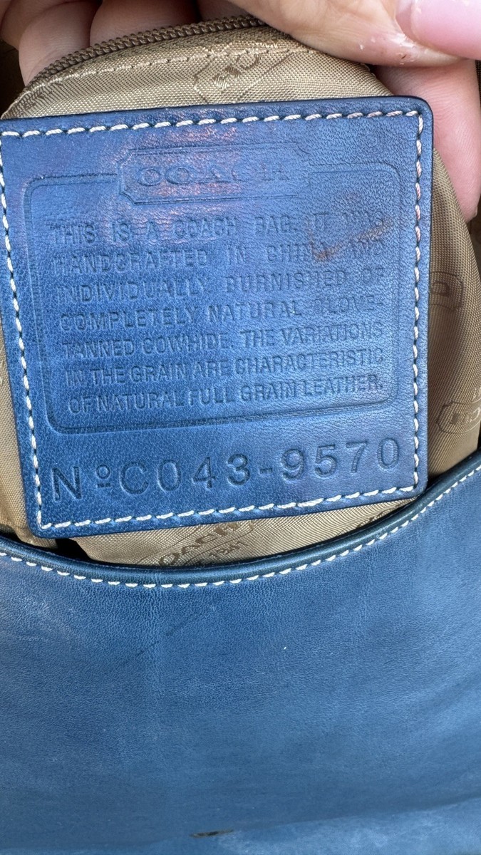 Rare 1990 Vintage Coach teal Hamptoms Flap Bag C33-9570 | eBay