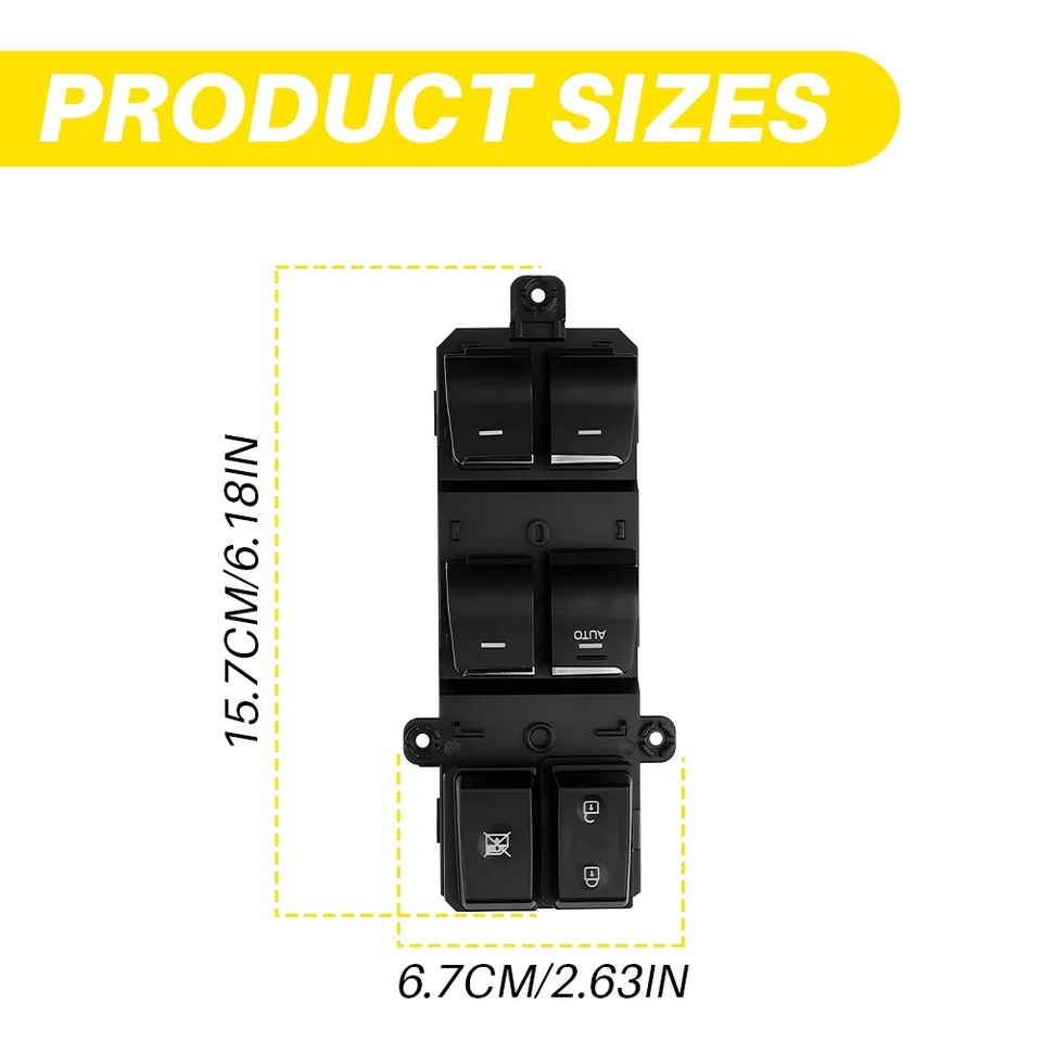 Interruptor maestro de ventana eléctrica de puerta 93571-D3000 LHD para Hyundai 2016-2018 Tucson Foto 4 de 4