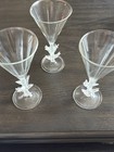 Molasses Coral Stem Blown Frosted Stem Set Of 3 — photo 1
