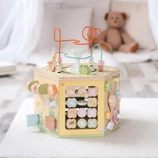 Robud Montessori Baby Activity Cube Educational Wooden Toys For Toddlers and Kid
