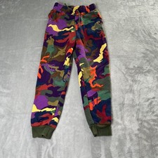 Polo Ralph Lauren Sweatpants Boys 8 Multicolor Camo Fleece Joggers Elastic Waist