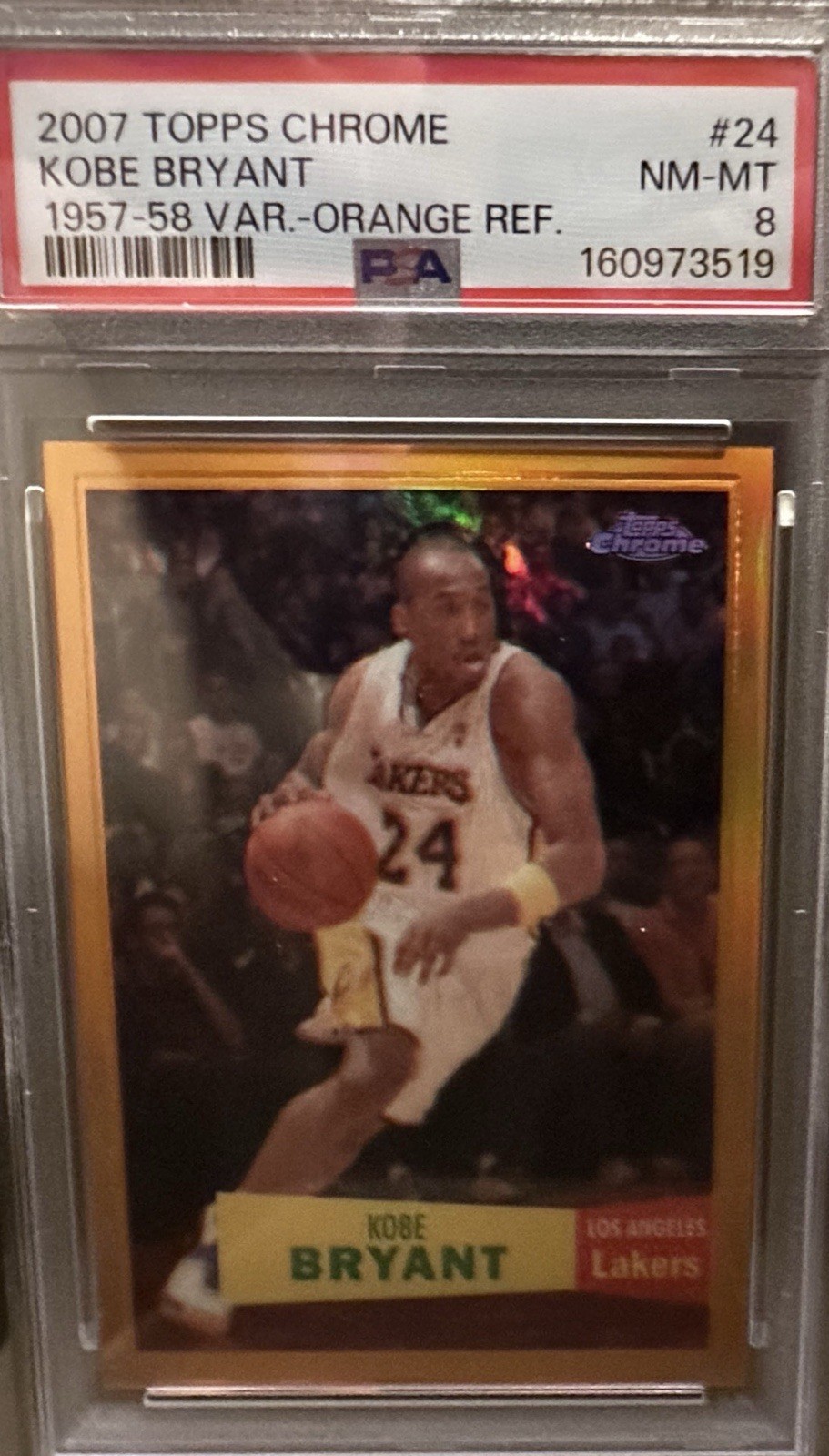 2007-08 Topps Chrome - Kobe Bryant #24 1957-58 Variations Orange Refractor /199