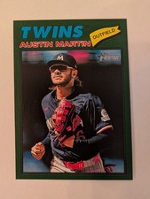 Austin Martin 2026 Topps Heritage Dark Green Border Parallel #44 Minnesota Twins