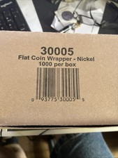 Nickel Flat Coin Wrappers Blue 2 Rolls Box of 1000 Paper Wrappers Bank