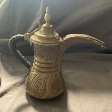 Antique Brass, Silver and Copper DALLAH Coffee / Tea Pot