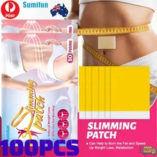 100Pcs Belly Slimming Patch Waist Herbal Plaster Fat Burning Lose Weight Sticker