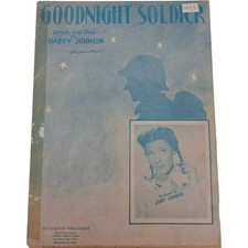 1943 Vintage Sheet Music Goodnight Soldier by Harry Johnson