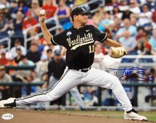 Tyler Beede Vanderbilt Commodores Signed 11x14 Glossy Photo JSA Authenticated