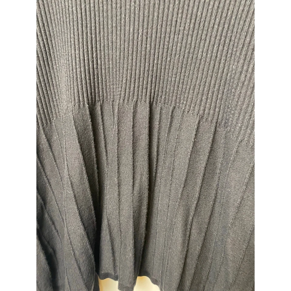 Investments II Women's Black Ribbed Long Sleeve Open Cardigan Size 1X - Image 4 of 4