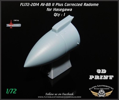 1/72 Flying Leathernecks FL172-2014 Corrected Nose for Hasegawa AV-8B II Plus