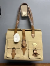 NWT FETCHING Tan Canvas Dog Cat Pet Shoulder Bag Ventilated Carrier
