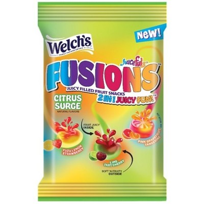 6x Welch's Fruit Snacks Fusions Citrus Surge New Bulk Sweet Snack Treats 4oz