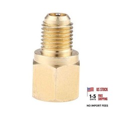 R134A Refrigerant Tank Adapter, 1/4" Male to 1/2" Female R134A Brass Vacuum