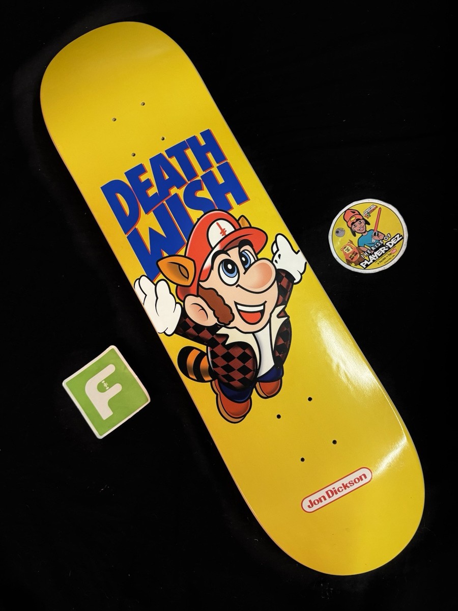SUPER RARE Jon Dickson Mario Bros 3 Deathwish Skateboard